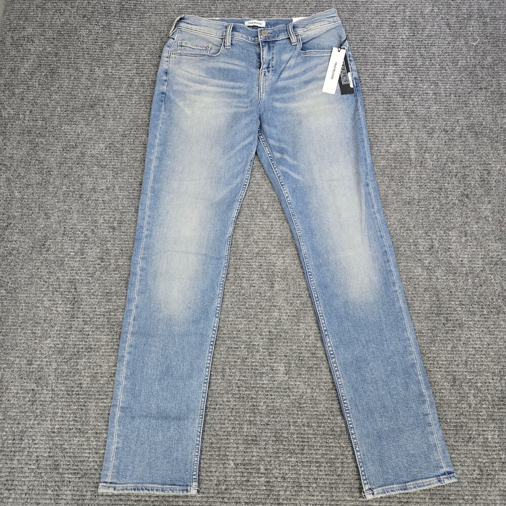 True Religion Rocco Jeans Men’s 30 Tall Light Wash Relaxed Skinny NWT